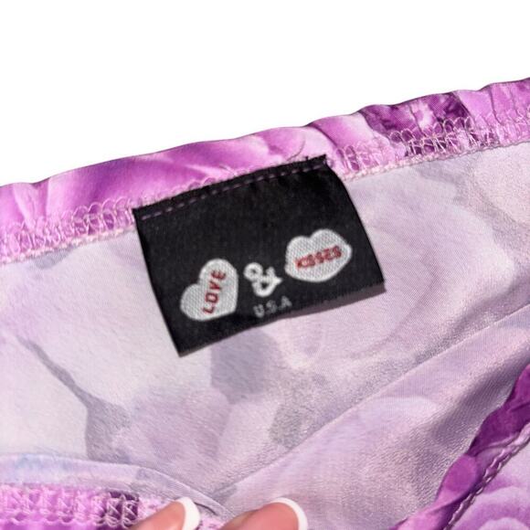 Y2K Purple Floral Midi Skirt Women’s 32 Stretch Comfort Cottage Prairie Whimsy - Picture 4 of 8